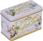 New English Teas English Rose Tea Tin with 40 English Breakfast Teabags