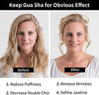 Gua Sha Facial Tools, Natural Obsidian Guasha Tool for Face,Double Chin & Jawline, Gua Sha Stone Self-Skin Care Face Stone Gua Sha tools for Women Guasha Stone, Black