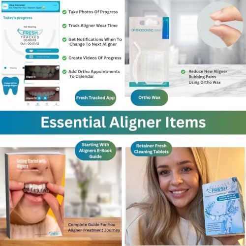 Retainer Cleaning Kit & Tablets - 36 Tablets 1 Month Supply Retainer Fresh, Brite, and Stain-Free - Retainer Cleaner Tablet, Mouth Guard, Dentures, Aligners