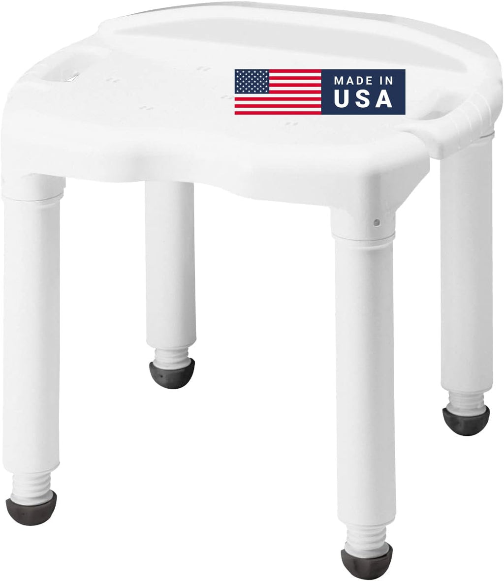 Carex Universal Bath Seat and Shower Chair, Heavy Duty Shower Bench for Bathtub, Safety Bath Seat Stool for Seniors and Disabled, Supports up to 400 lbs, Adjustable Height Shower Bench for Inside Tub
