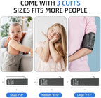 Pediatric Blood Pressure Cuff, Blood Pressure Machine for Home Use - 3 Size Cuffs, Small 4"-8", Medium 6"-10" and Large 7"-17", Perfect for Family Health Monitoring