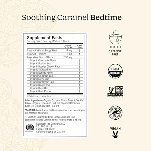 Yogi Tea Stress Relief & Herbal Tea Variety Pack - 16 Bags per Pack (6 Packs) - Organic Herbal Sampler - Includes Bedtime, Kava Stress Relief, Soothing Caramel Bedtime & More