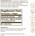 Solgar Methylcobalamin (Vitamin B12) 1000 mcg - 60 Nuggets, Pack of 2 - Supports Energy Metabolism - Non-GMO, Vegan, Gluten Free, Dairy Free, Kosher - 120 Total Servings