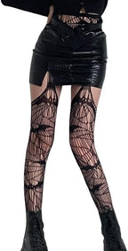 Fishnet Stockings For Women Sexy Tights Suspender Tights Ripped Sheer Stockings Thigh High Pantyhose Leggings