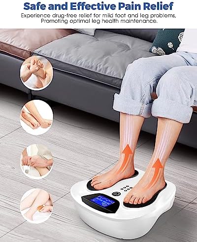 Y&LJ EMS Foot Stimulator Pro +, EMS Foot Massager for Neuropathy Foot Massager for Circulation and Pain Relief with TENS Unit Muscle Stimulator for Feet Body