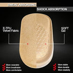 Ailaka 2 Pairs Gel Height Increase Insole, Invisible Heel Lift Inserts, Elastic Shock Absorption Pads 3 Heights for Men & Women
