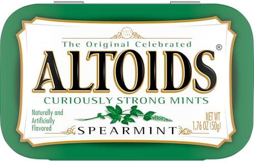 Spearmint Curiously Strong Mints, 1.76 Ounce Each (3 Pack, 5.28 Ounce Total)