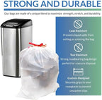 Reli. Drawstring Trash Garbage Bags, Tall Kitchen, 250 Count Bulk, White, 13 Gallon - 16 Gallon Capacity