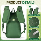 12L Ultralight & Thin Packable Daypack, Small Foldable Hiking Backpack Travel Bag, Water Resistant Day Pack for Men Women