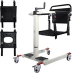 Patient Lift Transfer Chair for Home, Patient Lift Home, Adjustable Height/Base, Portable Patient Transfer Chair Wheelchair Lift for Car, Bedside Commode Chair