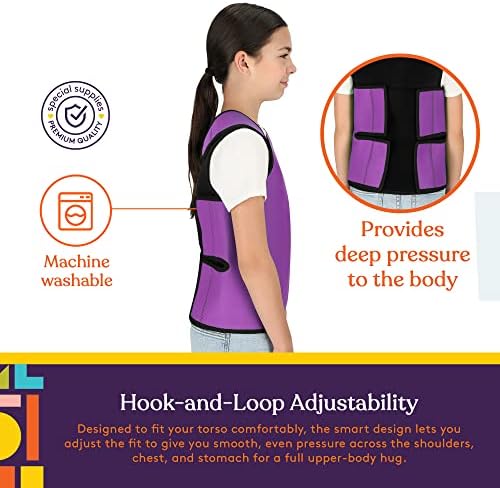 Special Supplies Sensory Compression Vest Deep Pressure Comfort (Purple, Meduim)