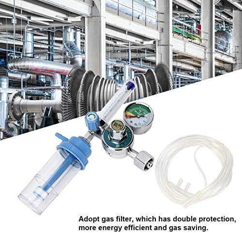Air Regulator, Oxygen Pressure Gas Regulator Inhaler 5/8" Inhalator Oxygen Meter 10 m³/H Pressure Reducing Valve Regulator for Family Hospitals