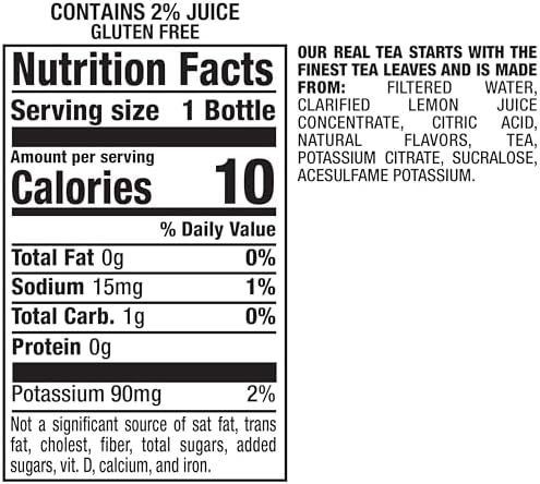 Snapple Zero Sugar Half 'n Half Tea, 16 fl oz recycled plastic bottle, Pack of 12