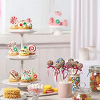 54PCS Edible Christmas Cupcake Toppers - Wafer Paper Candy Cupcake Toppers Decorations for Christmas Party Supplies Holiday Party Decorations
