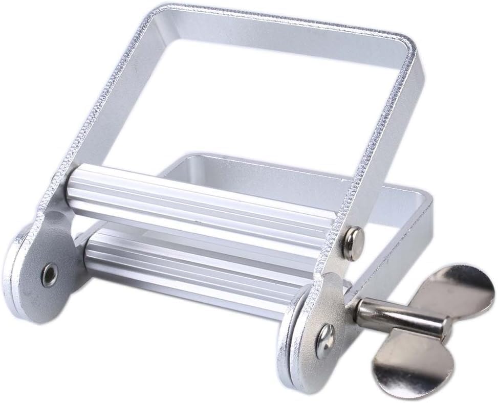 Metal Tube Squeezer Tool, Toothpaste Dispenser Roller for Cosmetics Paint Hand Cream, Silver