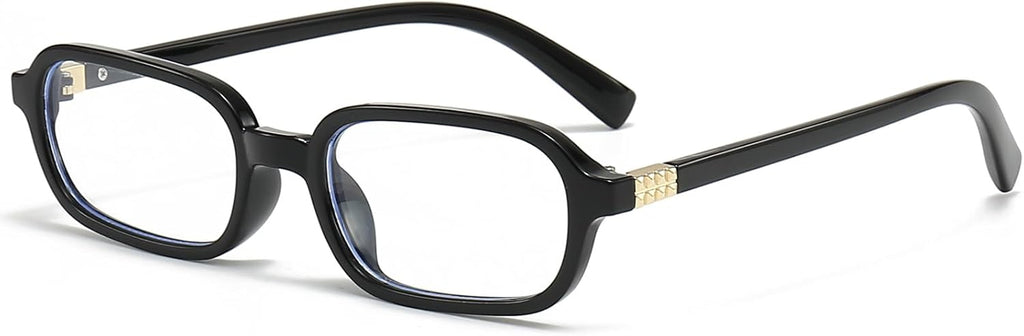 Retro Rectangle Glasses for Women Men Small Square Blue Light Blocking Glasses Vintage Eyeglasses