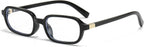 Retro Rectangle Glasses for Women Men Small Square Blue Light Blocking Glasses Vintage Eyeglasses