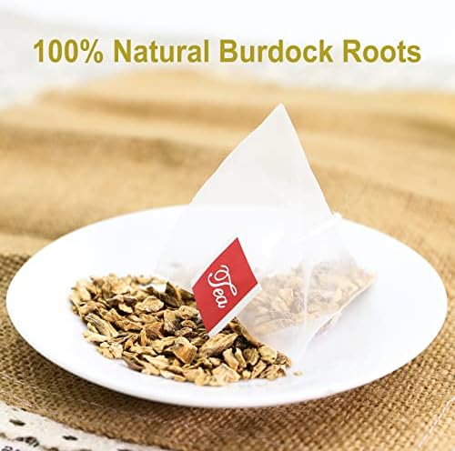 FullChea - Burdock Root Tea Bags, 40 Teabags, 2.5g/bag - Premium Burdock Root - Non-GMO - Naturally Caffeine-free Herbal Tea - Aid in Digestion & Improving Liver Health
