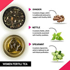 Teacurry Women Fertility Tea - 1 Month, 30 Teabags - Helps to Boost Natural Fertility, Improve Hormonal Imbalance, Preconception Support - Women Fertili Tea