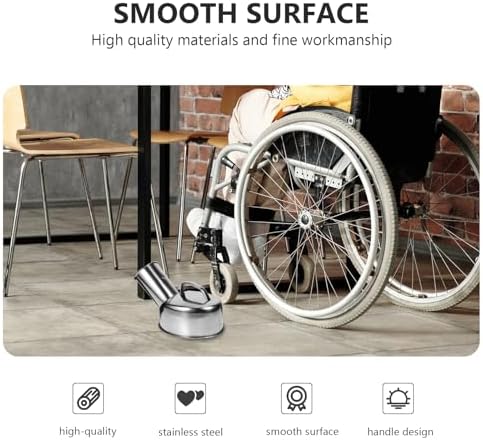EXCEART Stainless Steel Urinary Pot for Men with Handle - Portable Urinal Bottle 10 Inch Rustproof Male Urinal for Camping Elderly Care Emergency Use