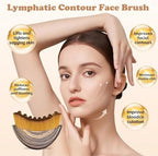 2 PCS Lymphatic Contour Face Brush, Lymphatic Drainage Massager, Ergonomic Face Beauty Tool，Designed to Fit The Skin Precisely and Relieve Fatigue for All Skin Types