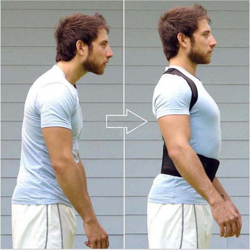 Posture Corrector - Magnetic Posture Corrector for Men & Women, Breathable & Adjustable Back Brace, Back Stretcher for Lower Back Pain Relief, Back & Shoulder Brace Belt