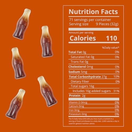 Kervan Candy Bebeto Cola Bottles - Soft & Sweet Gummy Candy Bulk for Kids, Gift Snacks and Parties - Kervan Cola Bottle Gummies Big Party Size Bag (5 lbs)