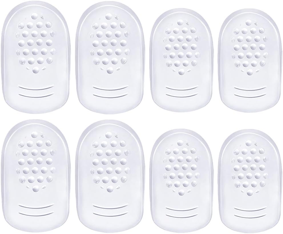 4Pairs Heel Pads for Women Shockproof Self-Adhesive Cushions for High Heels Sneakers More Comfortable Gel Inserts Prevent Foot