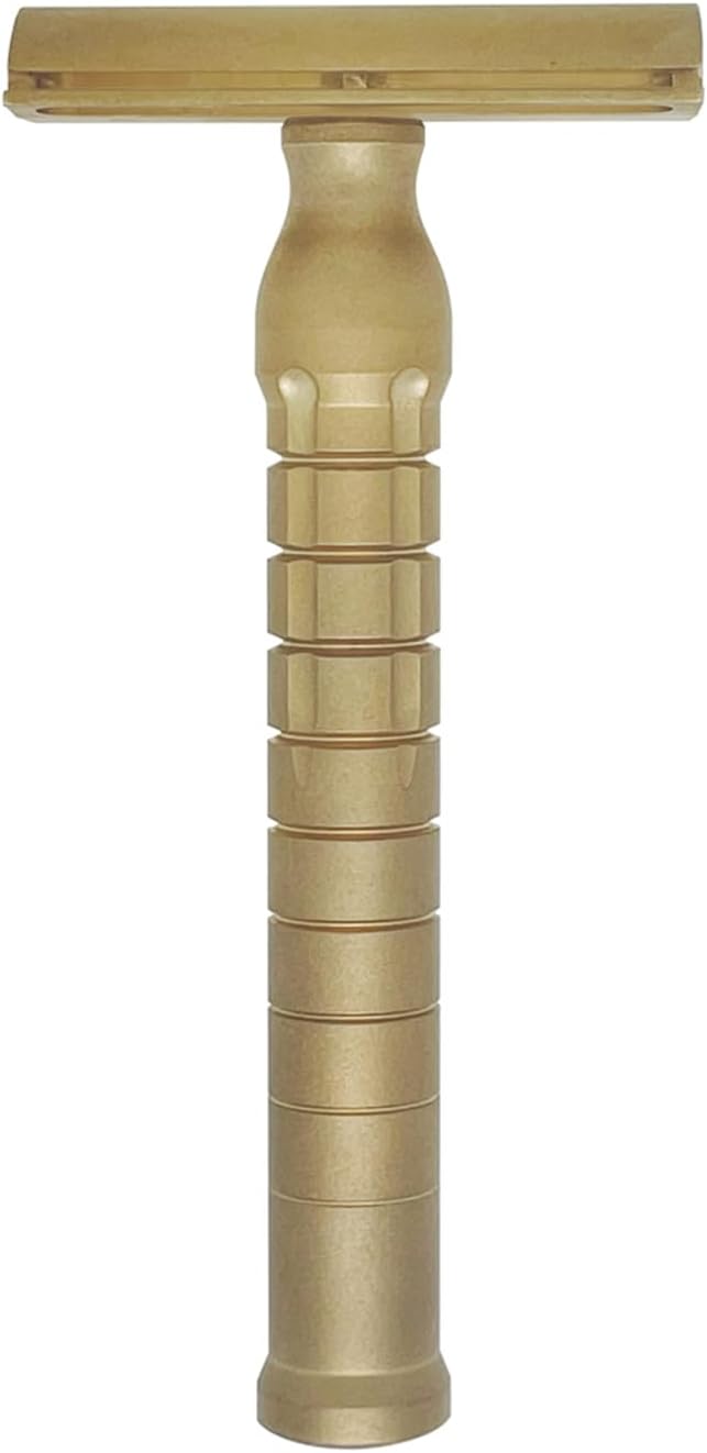 The Goodfellas’ Smile Bayonetta CNC‑Machined 100 % Brass Double‑Edge Safety Razor – Precision Comfort Shave Design, Sand‑Blasted Satin Finish, Crafted in Italy