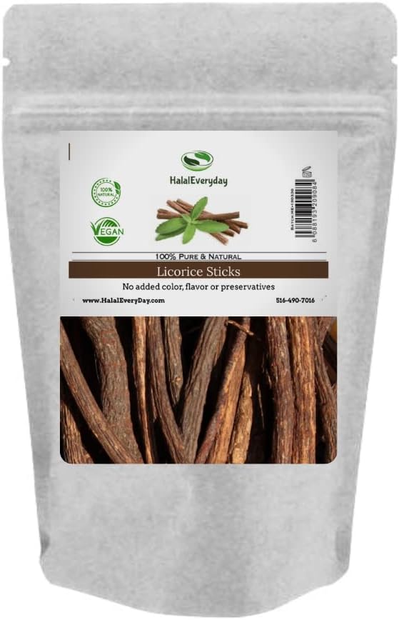 African Licorice Sticks - 1 Lb - 100% Pure Licorice Sticks by HalalEveryDay - Assorted Length - Thin Width