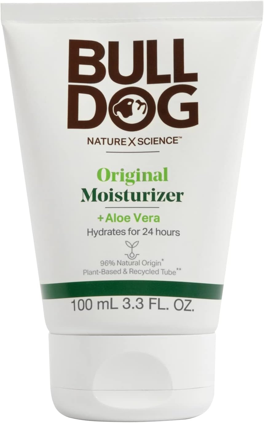 BULLDOG Mens Skincare and Grooming Face Moisturizer Original, 3.3 Fluid Ounce