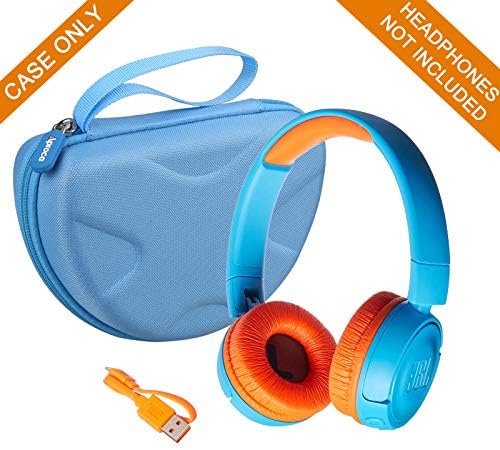 Kids Headphones Case Compatible with JBL Junior 320 / Junior 320BT / JR 300BT Kids Wireless On-Ear Wireless Headphones- Blue