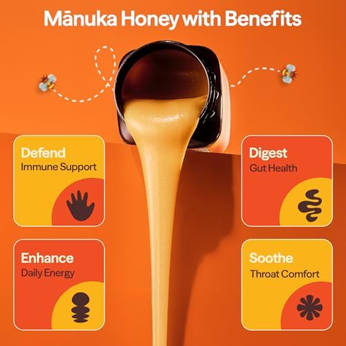 Wedderspoon Organic Raw Manuka Honey 100+ MGO, 8.8 Oz, Unpasteurized New Zealand Honey, Non-GMO, BPA-Free Jar, Superfood & Natural Wellness Support