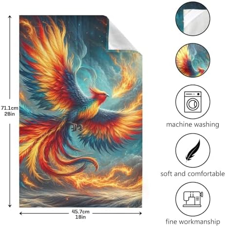 Flying Phoenix Kitchen Dish Towels - 1 Pack, 18x28 Inch Soft Absorbent Quick-Drying Kitchen Towels for Dish Cleaning and Hand Wiping