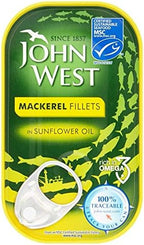 John West Mackerel Fillets in Sunflower Oil 10 x 125g