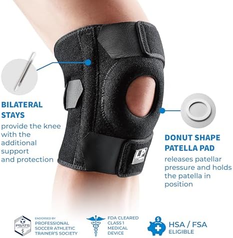 733CA Knee Brace for Meniscus Tear, Arthritis Pain Relief & Patella Support – Dual Stabilizers, Patella Pad & Tendon Strap for ACL/LCL, Tendonitis, Running, Squats, Gym, and Sports Injury Recovery (X-Large,1pcs)