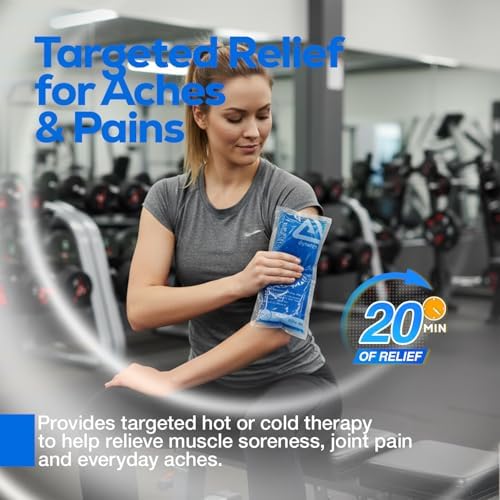 Dynarex Reusable Hot and Cold Gel Packs - 5" x 11" - Multi Purpose Compress for Injuries - Easy to Microwave or Freeze - First Aid, Sports, Home Use - 1 Count
