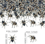 Ercadio 40Pcs Edible Halloween Spider Cupcake Toppers Edible Spider Cake Drink Topper Picks Horror Spiders Cupcake Decors for Halloween Theme Baby Shower Party Decoration