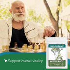 Organic Stinging Nettle Root Tea (40 Tea Bags) - Traditionally Used Herbal Tea for Men’s Health - Supports Prostate, Hormonal Balance & Energy - Té de Raíz de Ortiga