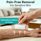 Dimora Silicone Foam Dressing with Border 20 Pack Adhesive 4"x4" Waterproof Wound Dressing Bandage for Wound Care