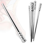 24cm Urethral Dilators with Scale Bladder Stimulation BDSM Sex Toy for Men, Smooth Metal Catheters Sounds Extra Long Penis Plug Urethral Sounding Prostate Masturbation Rod for Gay Male (S)
