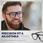 Yogo Vision 4 Pack Retro Oversized Reading Glasses Men Women – 2025 Stylish Square Frames, Lightweight & Durable Readers