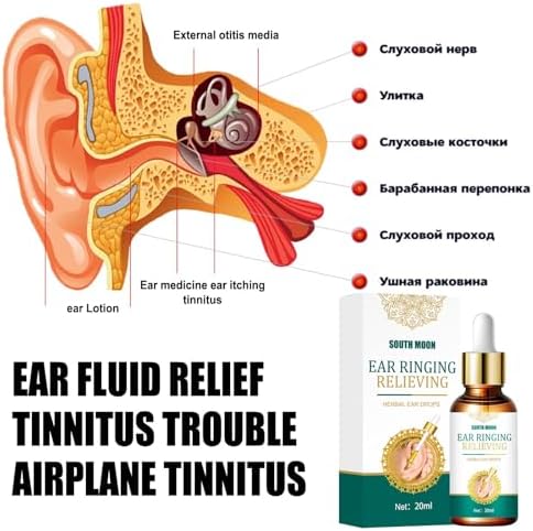 Tinnitus Relief for Ringing Ears, Tinnitus Relief Ear Drops, Natural Tinnitus Relief for Ringing Ears, Effectively Reduce Ear Noise & Promote Healthy Hearing, 20 ml