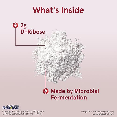 Jarrow Formulas® D-Ribose 2 Grams, Dietary Supplement, Fitness Support, Muscle Recovery and Endurance, 7.05 oz, Up to a 90 Day Supply