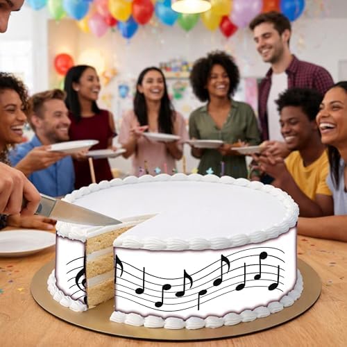 3 pcs Music Cake Strips Edible birthday cake strips, cake side borders, Icing Sheets 2.7X11.8