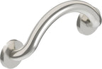 HEALTHCRAFT Plus Series Crescent Grab Bar for Shower Safety. 14.3 inch | Wall-Mounted Stainless Steel Handrail for Seniors, ADA Compliant Bathroom Support, 500 lbs Capacity, Brushed Stainless
