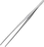 Bonsicoky 15 Inch Stainless Steel Tweezers, Non-Slip Long Straight Tweezers Tongs Tool with Precision Serrated Tips for Aquarium, Garden, Kitchen