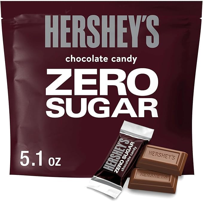 Zero Sugar Chocolate Candy, Individually Wrapped, 5.1 oz Bag(5.1 Ounce (Pack of 1)) (Dark Chocolate)