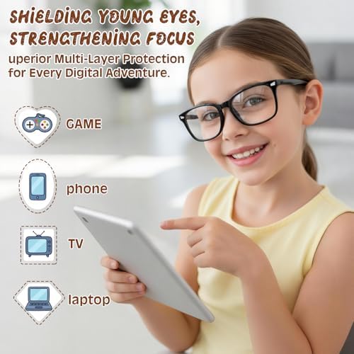 Blue Light Glasses for Kids Anti Glare Blue Light Blocking Glasses for Girls Boys Teen,Computer Screen Gaming Glasses