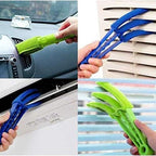 2PCS Window Blind Cleaner Duster Brush with 2 Microfiber Sleeves - Blind Cleaner Tools for Window Shutters Blind Air Conditioner Jalousie Dust